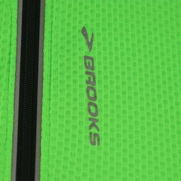 Brooks Women's Small Green & Black High Visibility 1/4 Zip Athletic Pullover - Picture 5 of 8